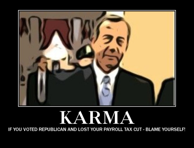 lost tax cut - blame youself