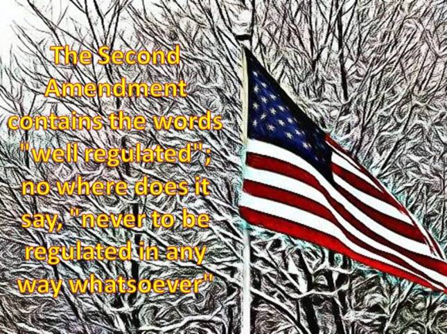 The Second Amendment contains the words