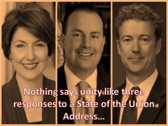 Nothing says unity like three responses to a