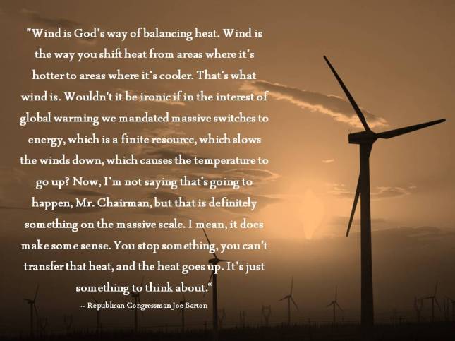 Wind is God's way of balancing heat